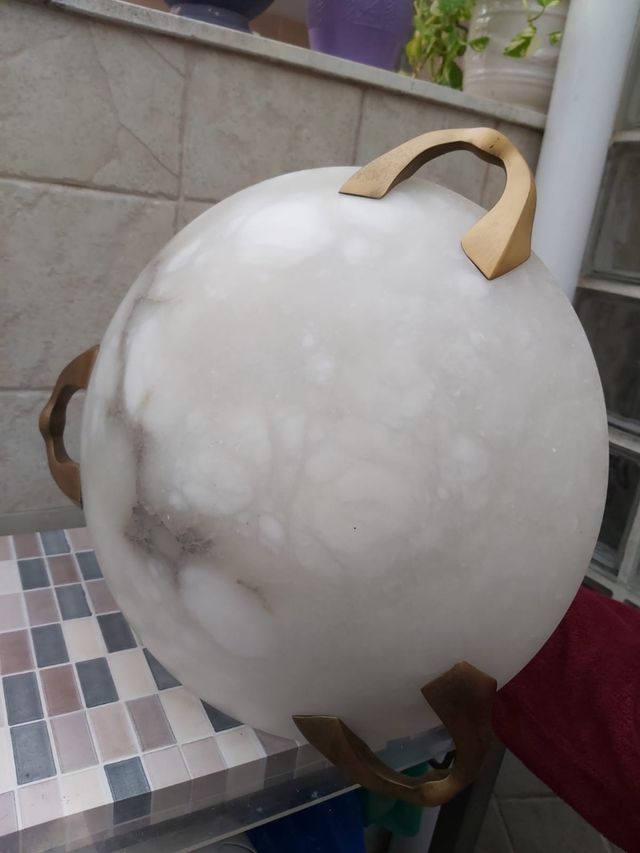 Lámpara de techo con piedra de alabastro