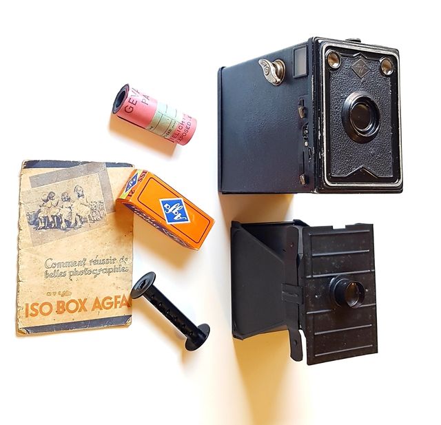 Agfa ISO BOX 34, con manual incluido 