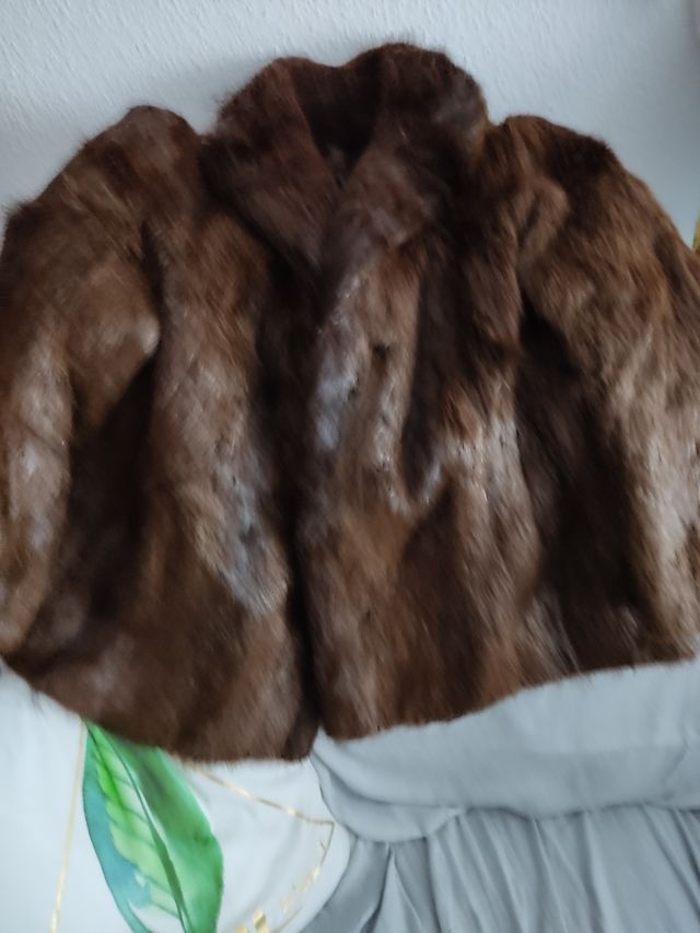 abrigo de pelo natural talla M