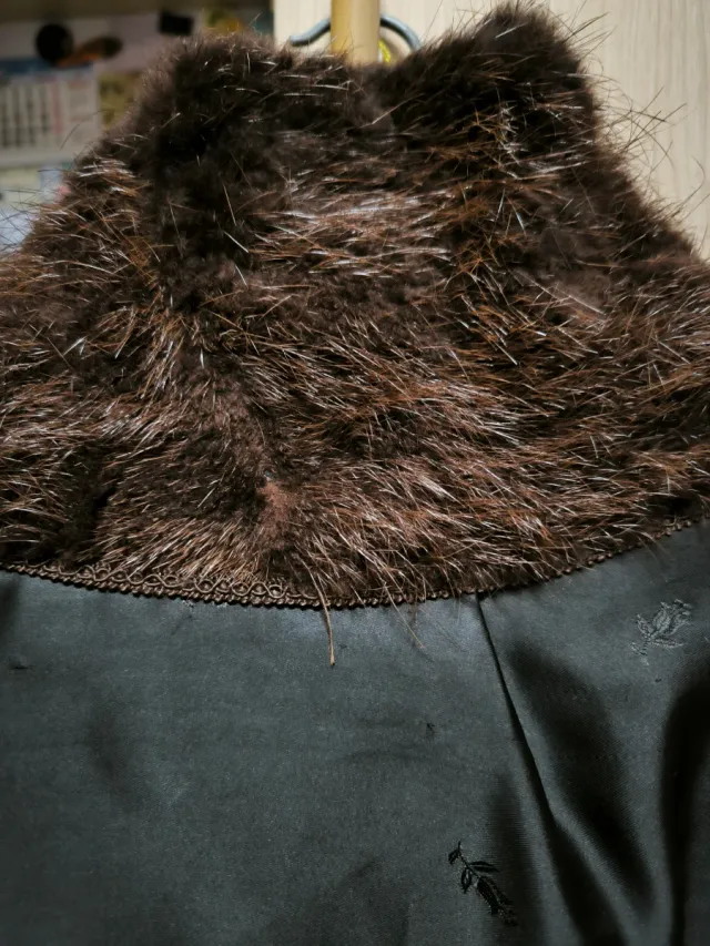 abrigo de pelo natural talla M