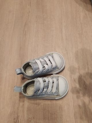 converse plateadas bebe