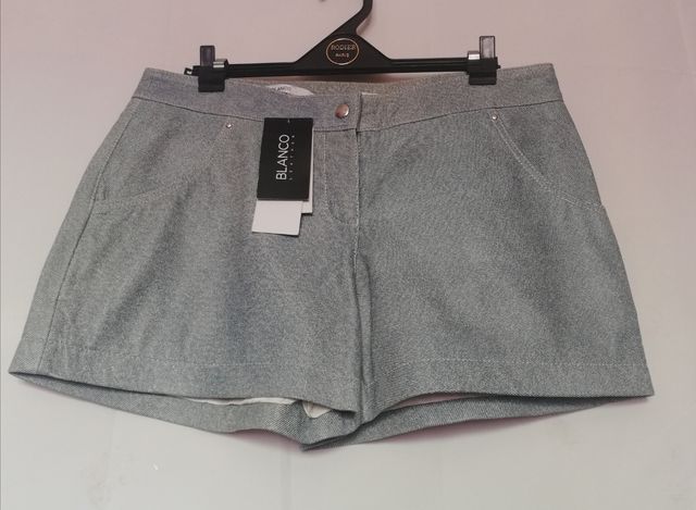 Shorts piel BLANCO