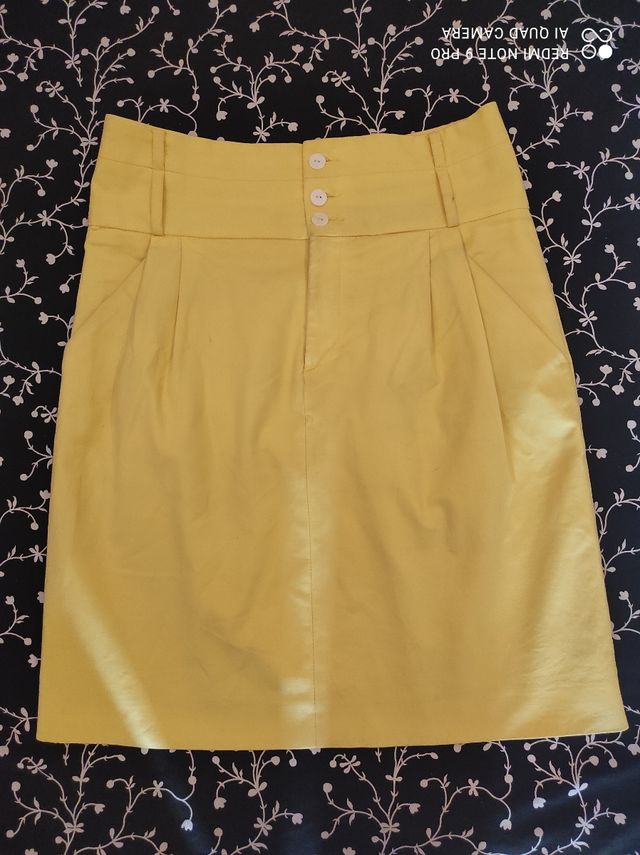 Falda amarilla vestir Zara, Talla M