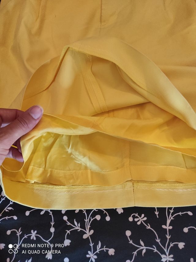 Falda amarilla vestir Zara, Talla M