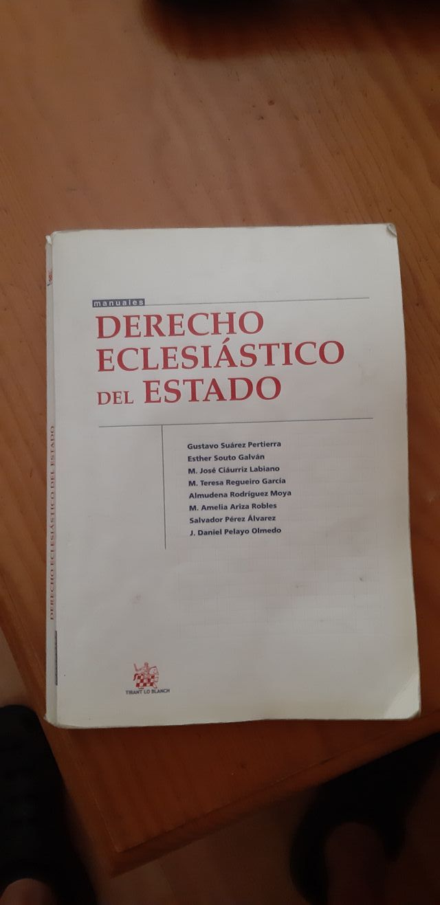 Libro de Derecho Eclesiástico del Estado. UNED.