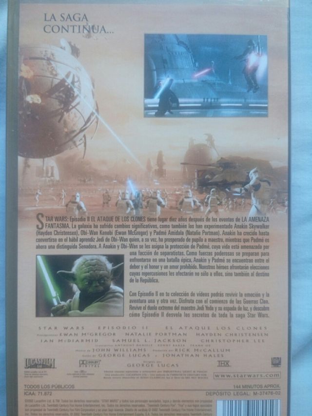 Pacchetto VHS degli episodi 1 e 2 di Star Wars