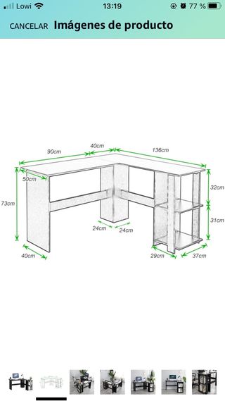 Escritorio oficina negro de segunda mano por 50 € en Castelldefels en