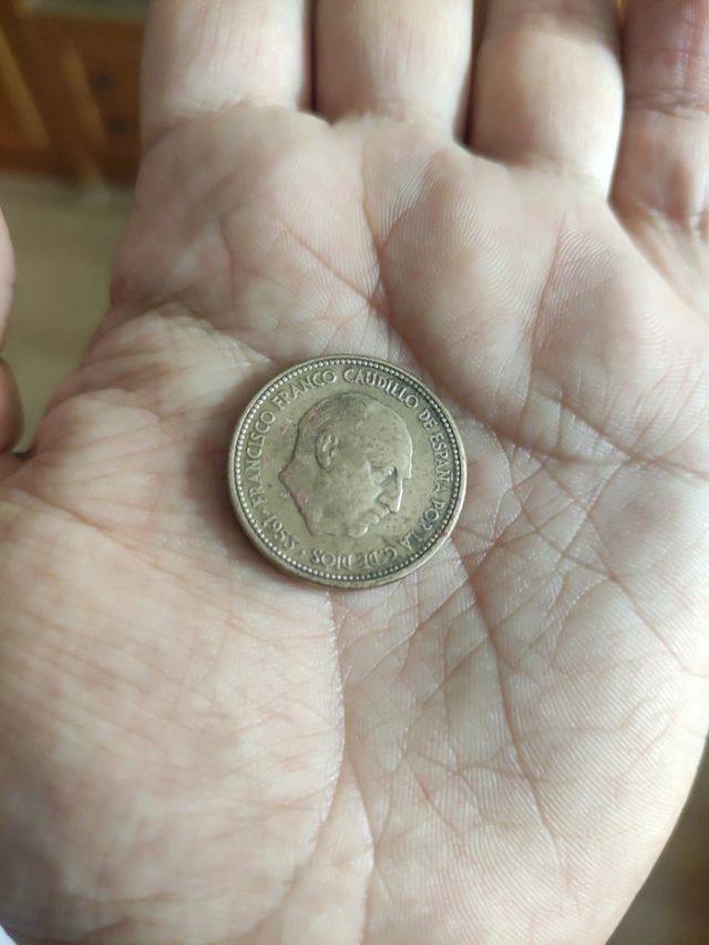 moneda de 2.50 pesetas año 1953