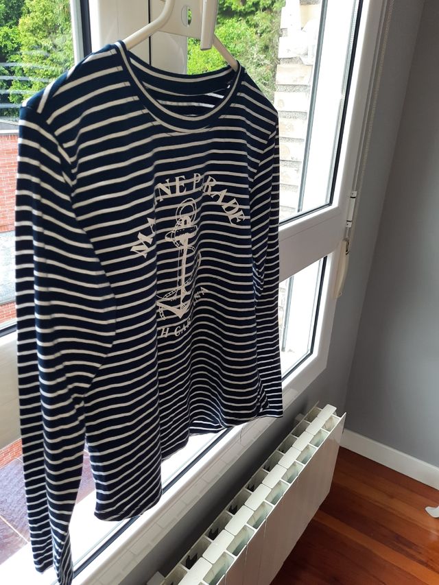 Camiseta marinera. Talla M.