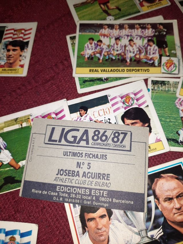 Cromos liga 86/87