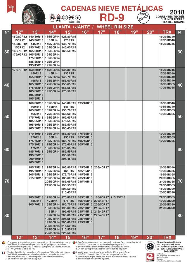 Cadenas Metal Vip RD 9mm Nº 80