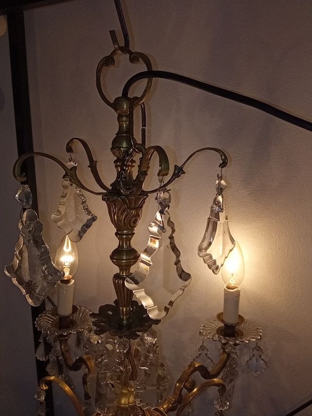 Lampara techo,tipo araña,vintage principio sigloXX