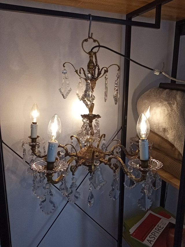 Lampara techo,tipo araña,vintage principio sigloXX