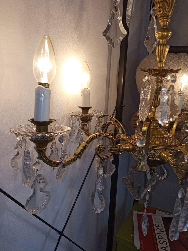 Lampara techo,tipo araña,vintage principio sigloXX