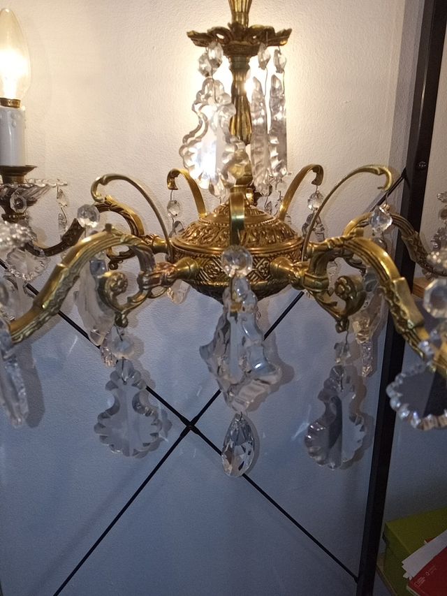 Lampara techo,tipo araña,vintage principio sigloXX