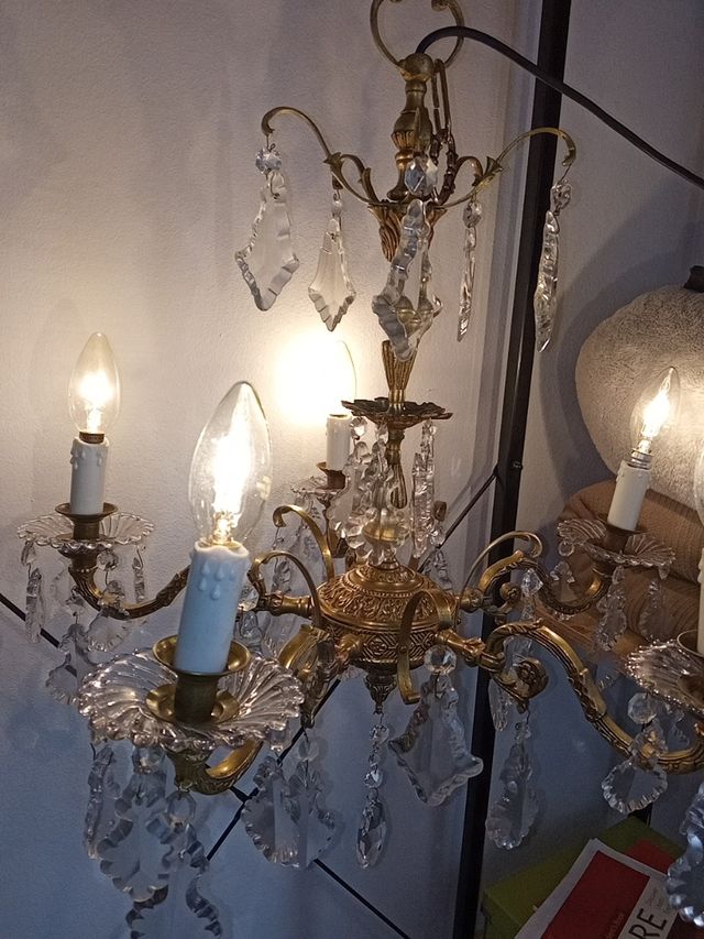 Lampara techo,tipo araña,vintage principio sigloXX