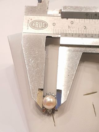 Pendientes Oro 18K Blanco con Zafiro y Perla