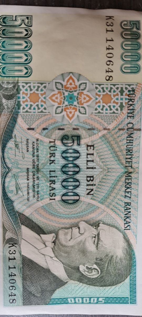 50.000 LIRAS TURCAS 1970