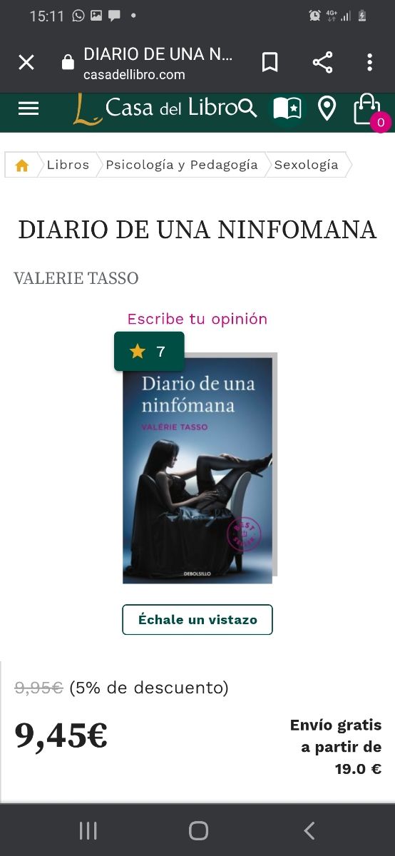 LIBRO DE LECTURA DIARIO DE UNA NINFOMANA