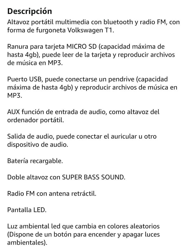 Altavoz bluetooth Volkswagen Nuevo