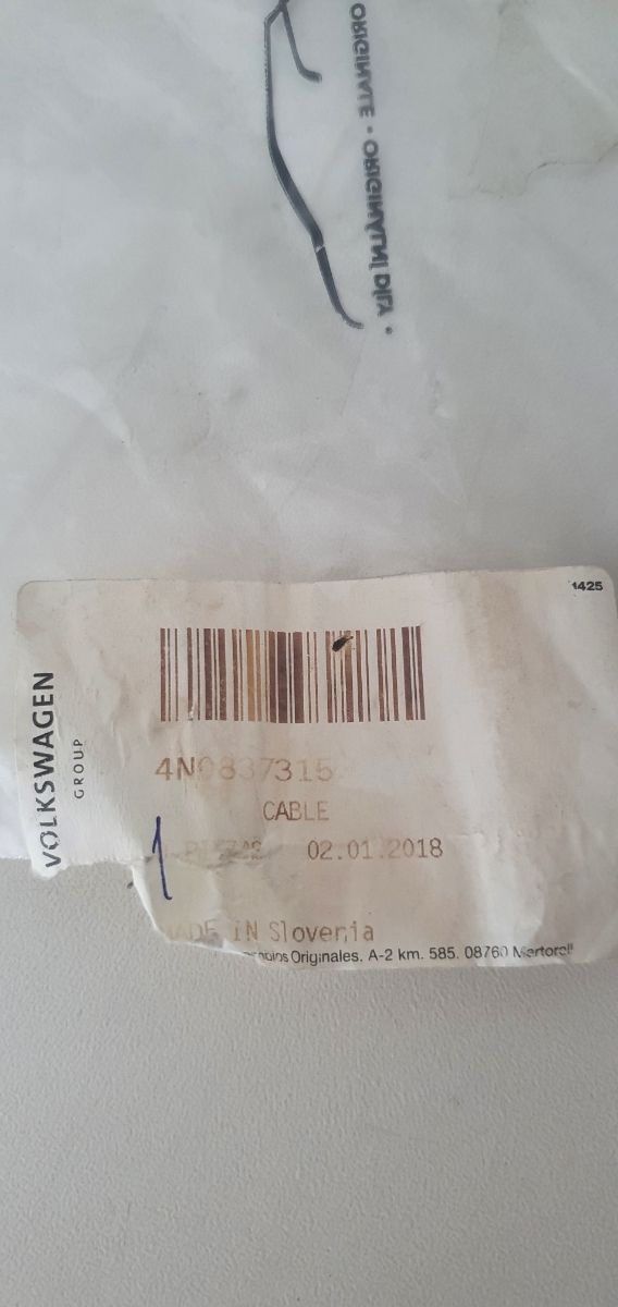 Cable puerta Audi A8 ref:4N0837315