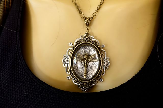 COLLAR CON GRAN COLGANTE DE LIBÉLULA EN 3 D