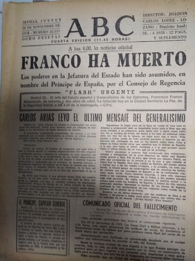 Revistas muerte de FRANCO
