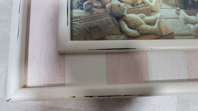 Cuadros osos Teddy Bear blanco rosa