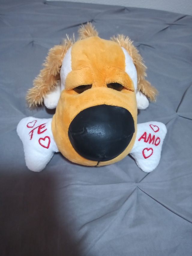Peluche perro con frase te amo
