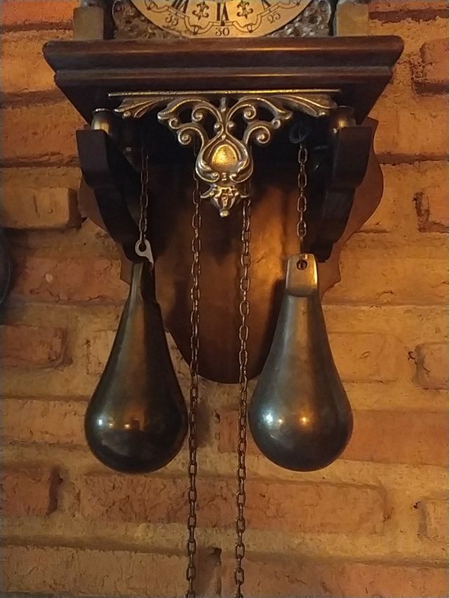RELOJ DE PARED ANTIGUO FUNCIONANDO
