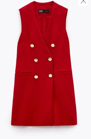 Chaleco blazer Zara rojo de segunda mano por 25 EUR en Donostia-San  Sebastián en WALLAPOP