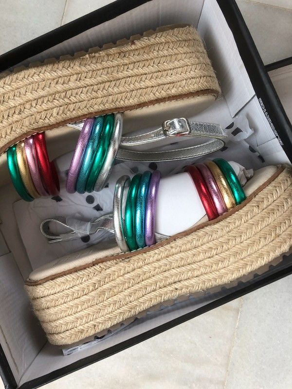 SANDALIA CUÑA PLATAFORMA YUTE MULTICOLOR