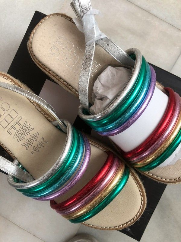 SANDALIA CUÑA PLATAFORMA YUTE MULTICOLOR