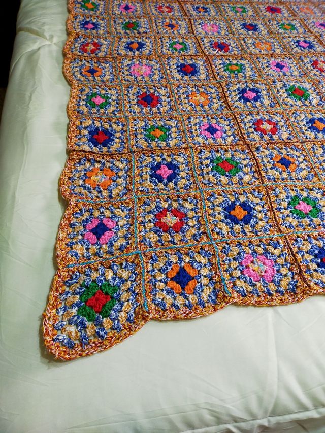 Cubre cama hecho a mano