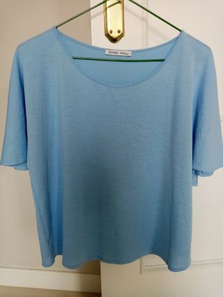 BLUSA BORDADOS - Azul claro | ZARA España