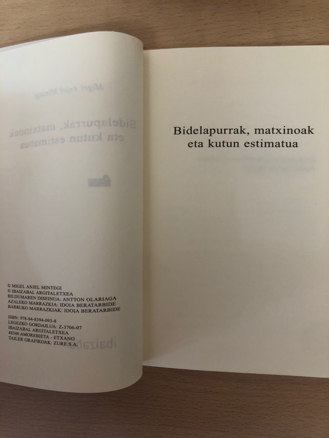 Libro Bidelapurrak, matxinoak eta kutun estimatua