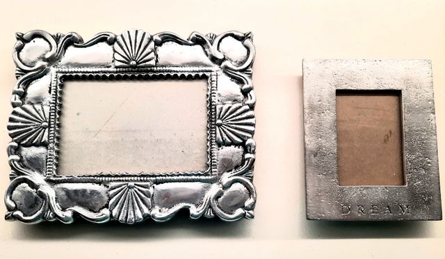 Dos marcos fotos, de acero, diseño