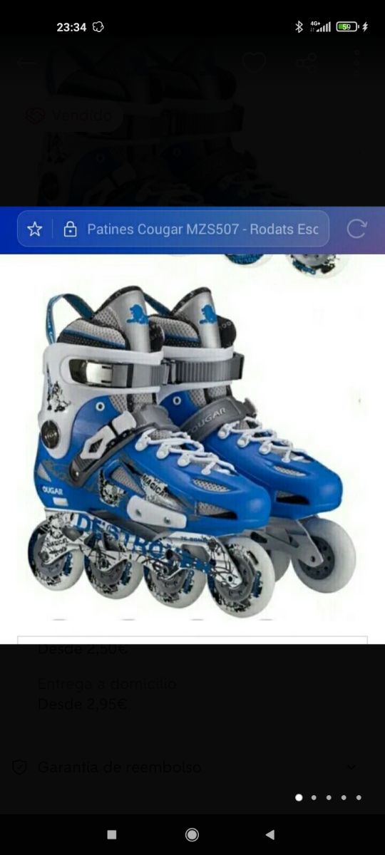 REBAJADO! PATINES EN LÍNEA COUGAR MZS507