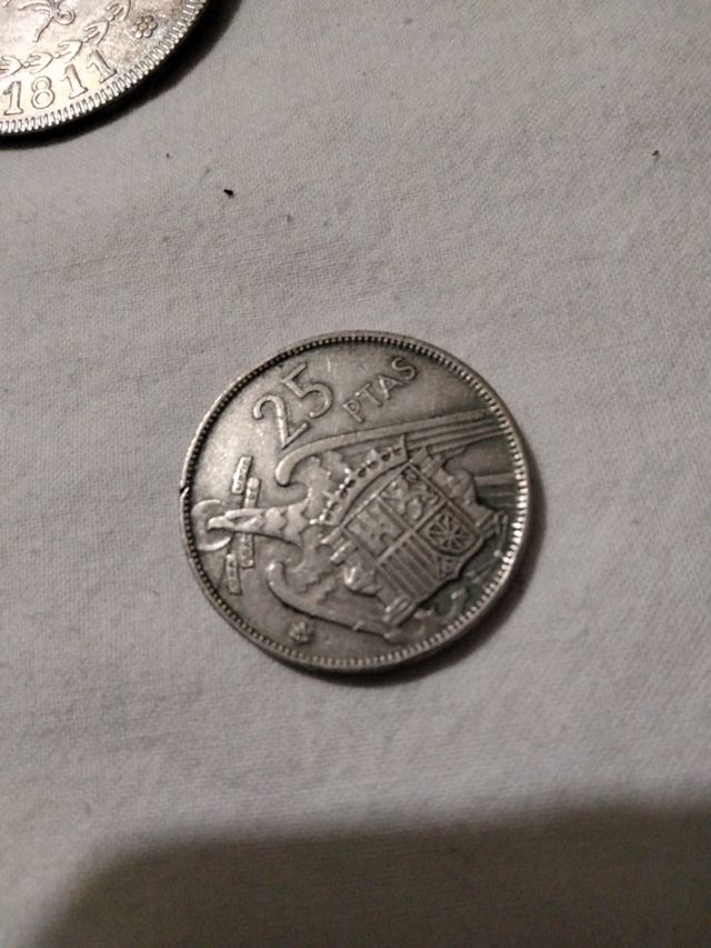 moneda 25 pesetas 1957