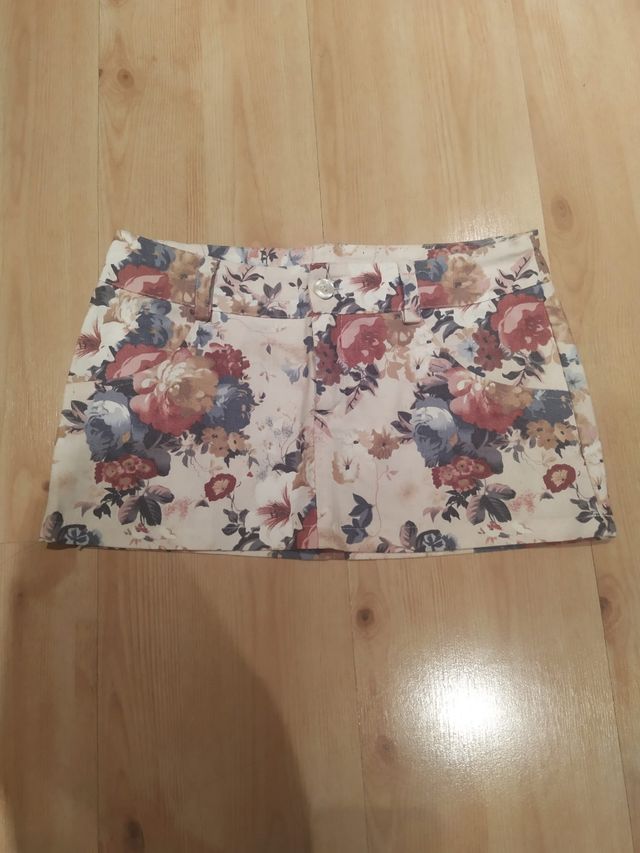Minifalda flores