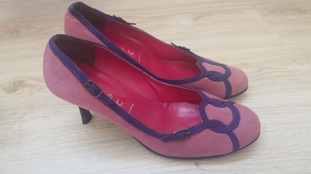 zapatos nuevos de ante tacón 
