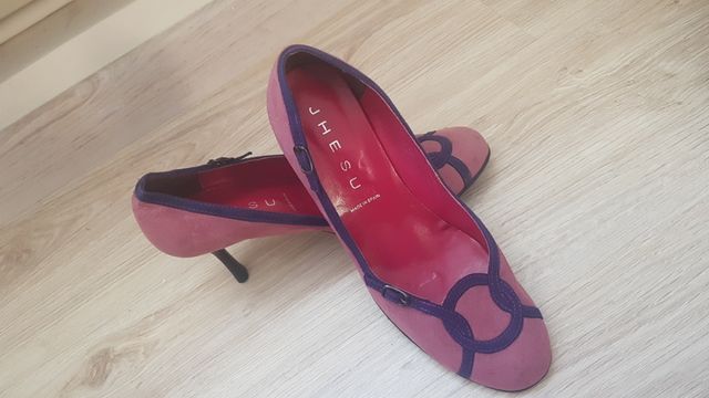 zapatos nuevos de ante tacón 