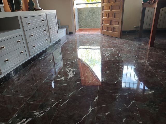 pulido, cristalizado, restauración de porcelánico.