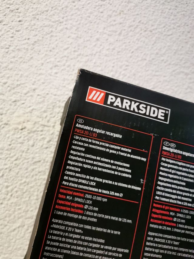 Smerigliatrice angolare ricaricabile