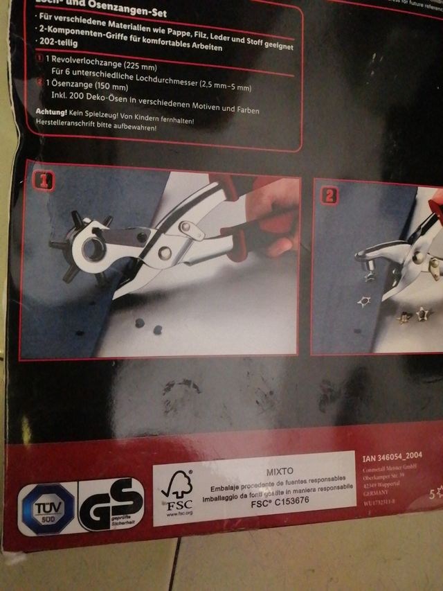 set alicate para ojales 