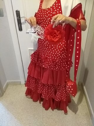 Traje Flamenca Lunares De Segunda Mano En Málaga En Wallapop