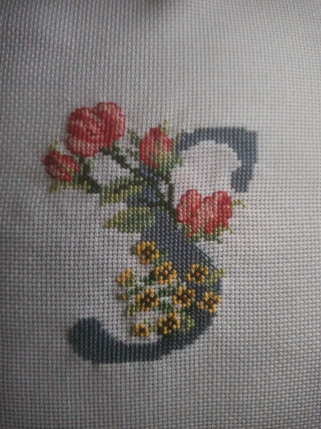 Iniciales  BDFHKOSUV a punto de cruz