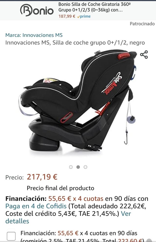 SILLA DE COCHE CON ISOFIX