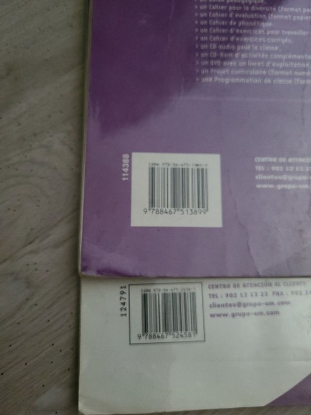 Atelier 2. Edit. SM  Hachette. Francés.