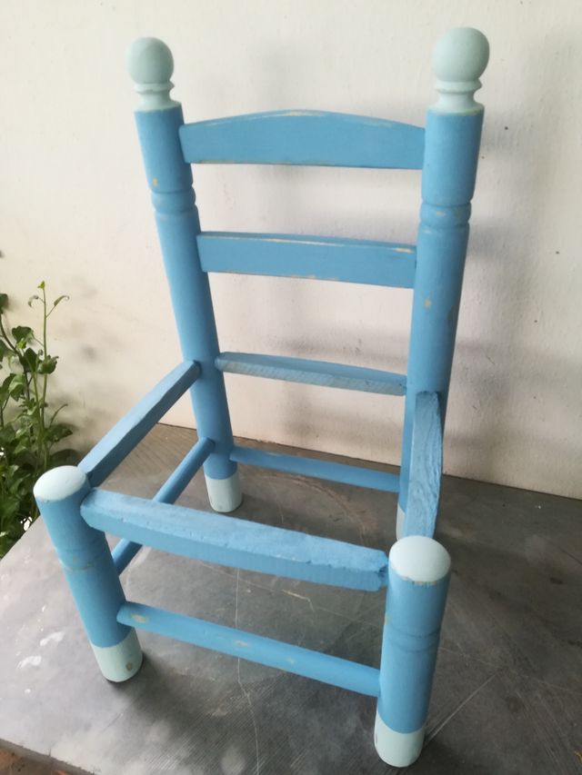 silla de madera de pino para niños